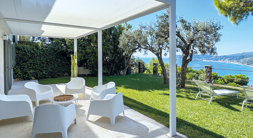 Pergola ESSENCE a due moduli, bianco
